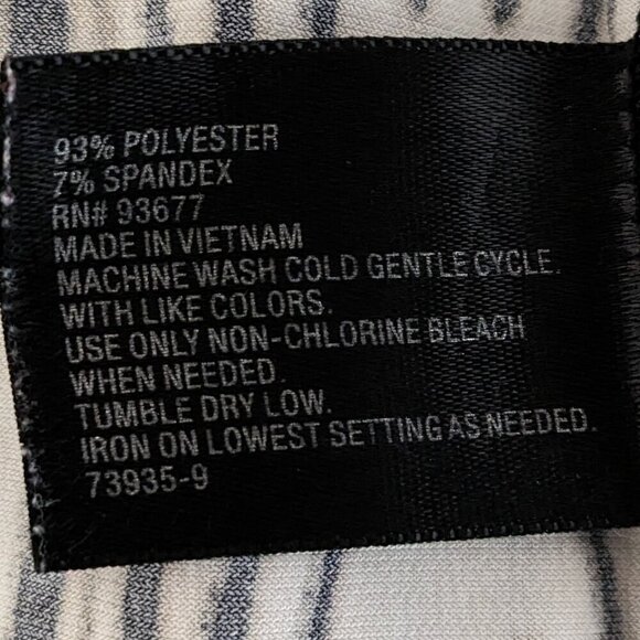 Women's WORTHINGTON Black/Tan Print Faux Wrap Sleeveless Sheath Dress; Size L - Picture 4 of 4